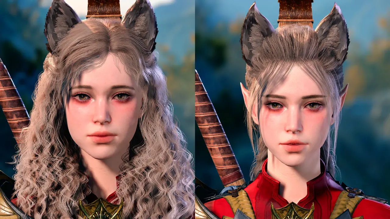 xx's New Female Head Preset for Human-Drow-Elf-HalfElf-Tieflingのサムネイル