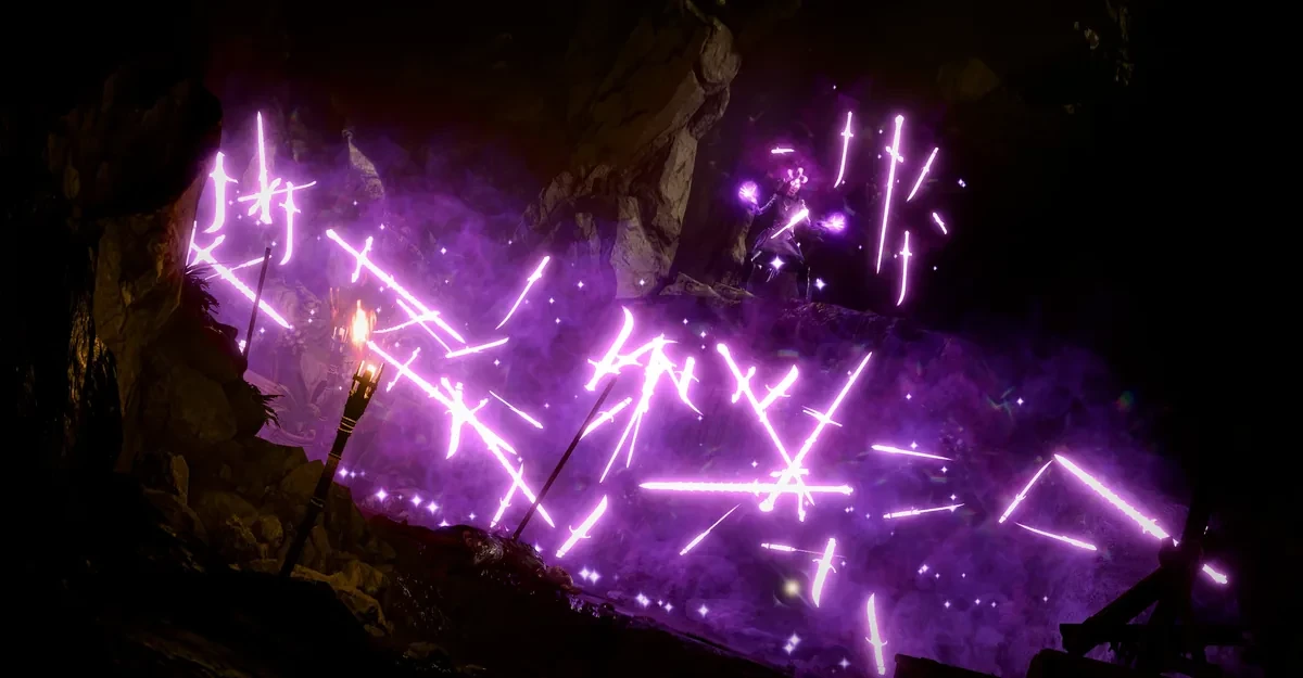 Dawnstar's Psychic Weaponsの精神武器の呪文エフェクト