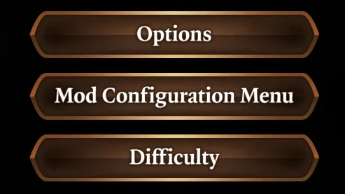 ESCメニューに追加されるMod Configuration Menuボタン