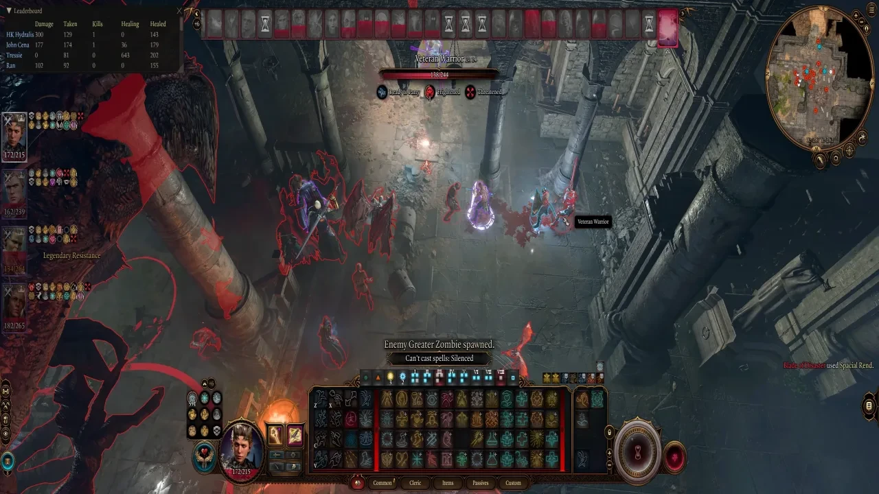 Trials of Tav Reloadedの戦闘後に表示されるキル数・与ダメージなどのスコアボード