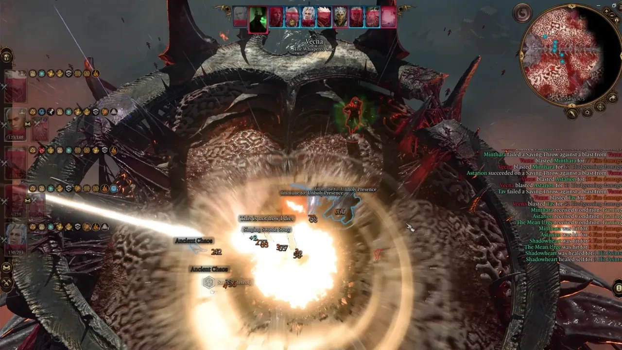 Trials of Tav Reloadedで巨大なボスと戦っている画面