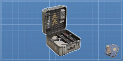 複雑な銃のパーツの設計図