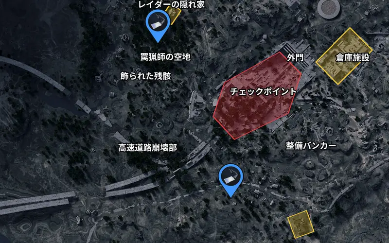ブルーゲートの地下の鍵の扉の場所