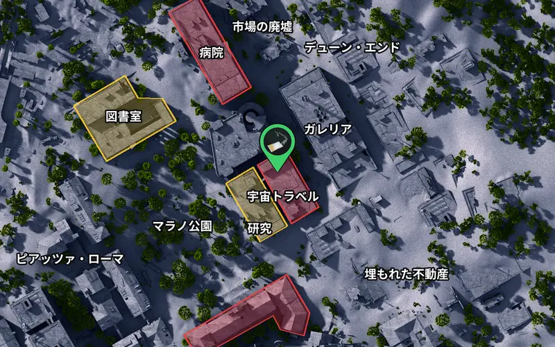 埋もれた街のJKV従業員アクセスカードの扉の場所