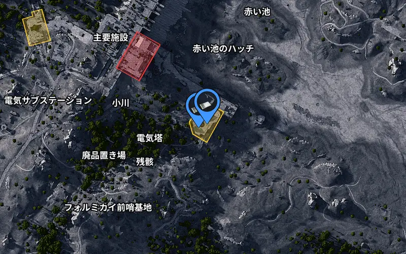 ダムのテスティング・アネックスの鍵の扉の場所