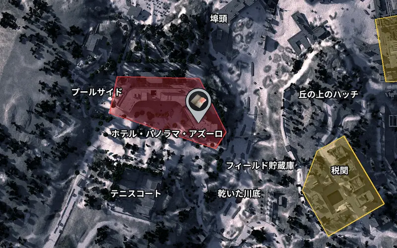 Riven Tidesホテル キーカードNo.113の扉の場所