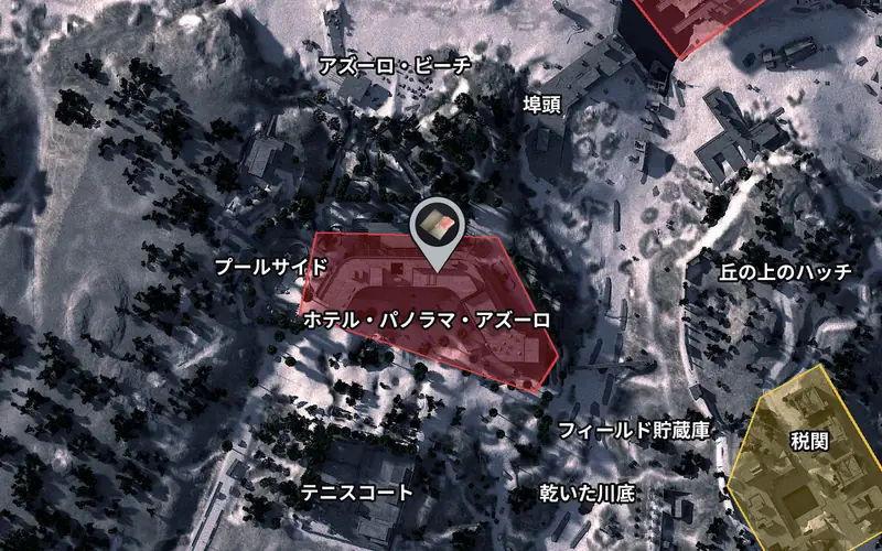 Riven Tidesホテル キーカードNo.205の扉の場所