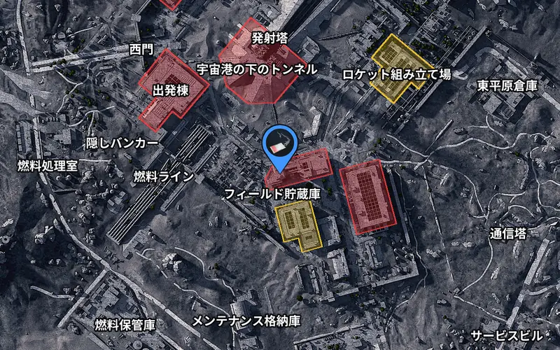 宇宙港管制塔の鍵の扉の場所
