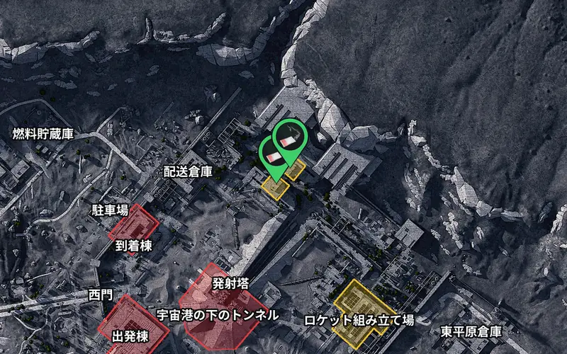 宇宙港のトレンチタワーの鍵の扉の場所