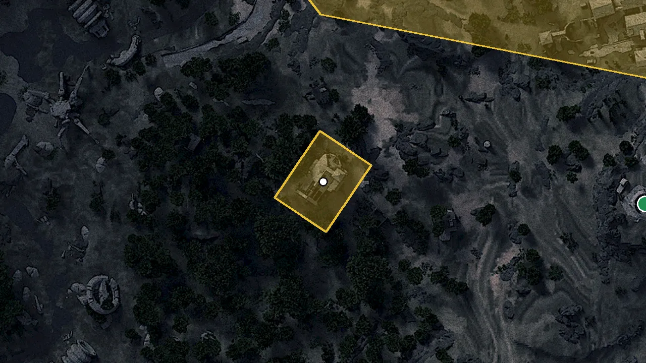レイダーの隠れ家の場所（ゲームの地図）