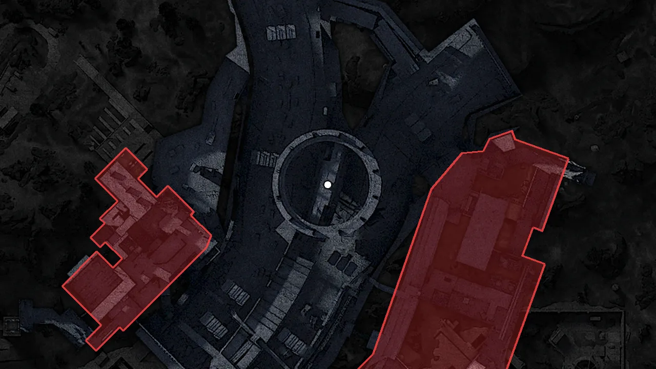 交通トンネルの場所（ゲームの地図）