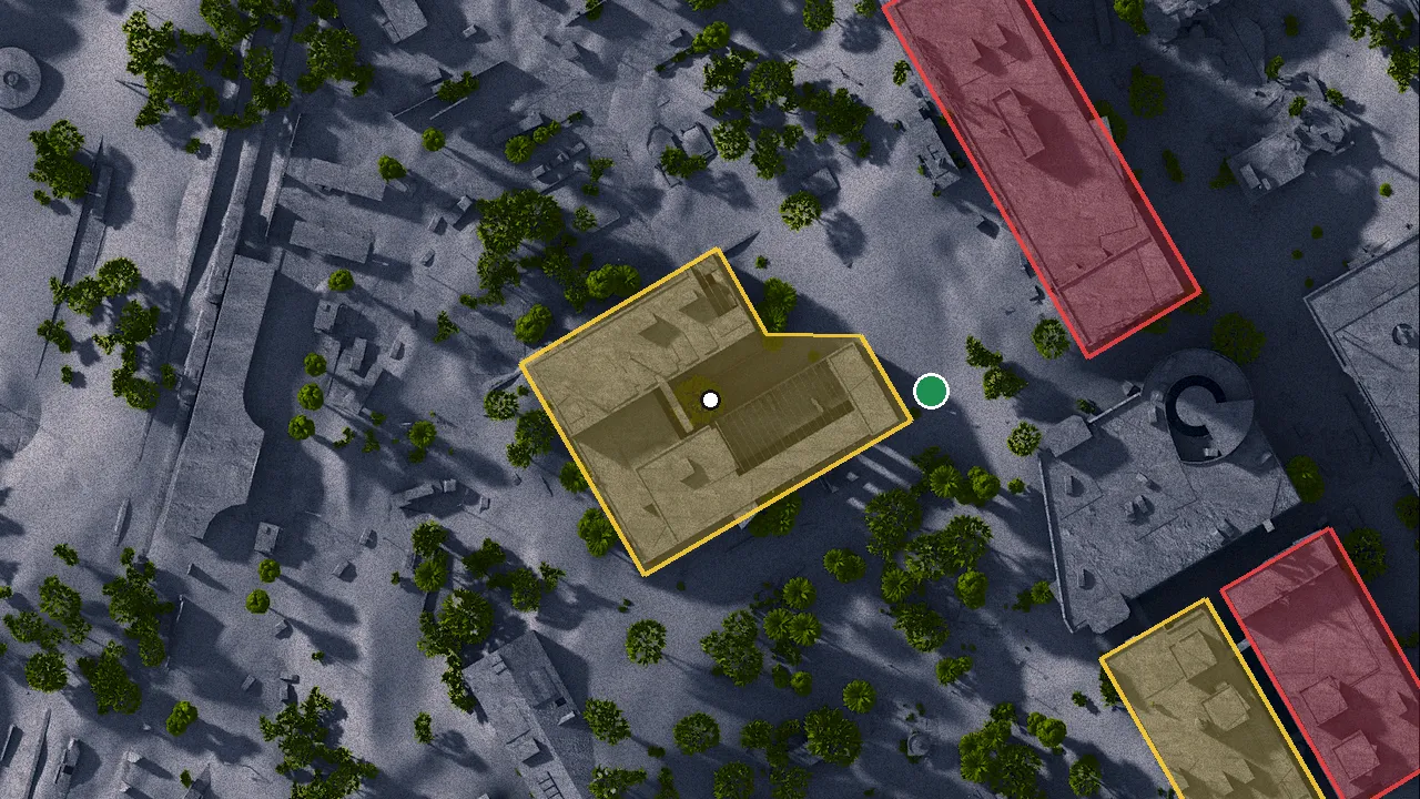 図書室の場所（ゲームの地図）
