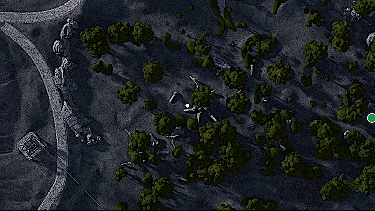 古い戦場の場所（ゲームの地図）