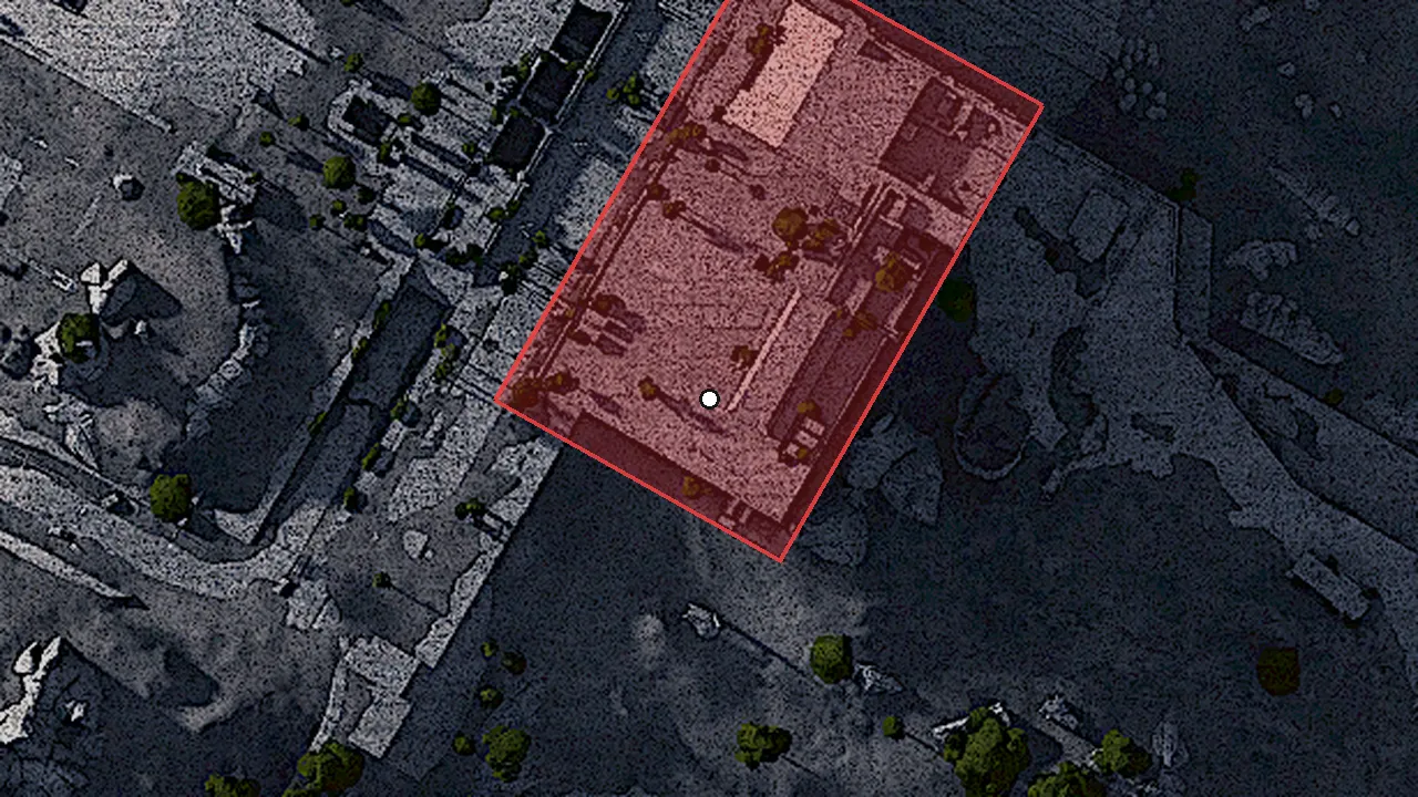研究管理センターの場所（ゲームの地図）