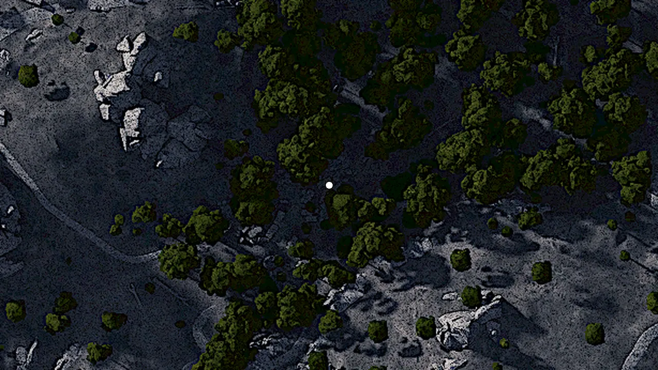 廃品置き場の場所（ゲームの地図）