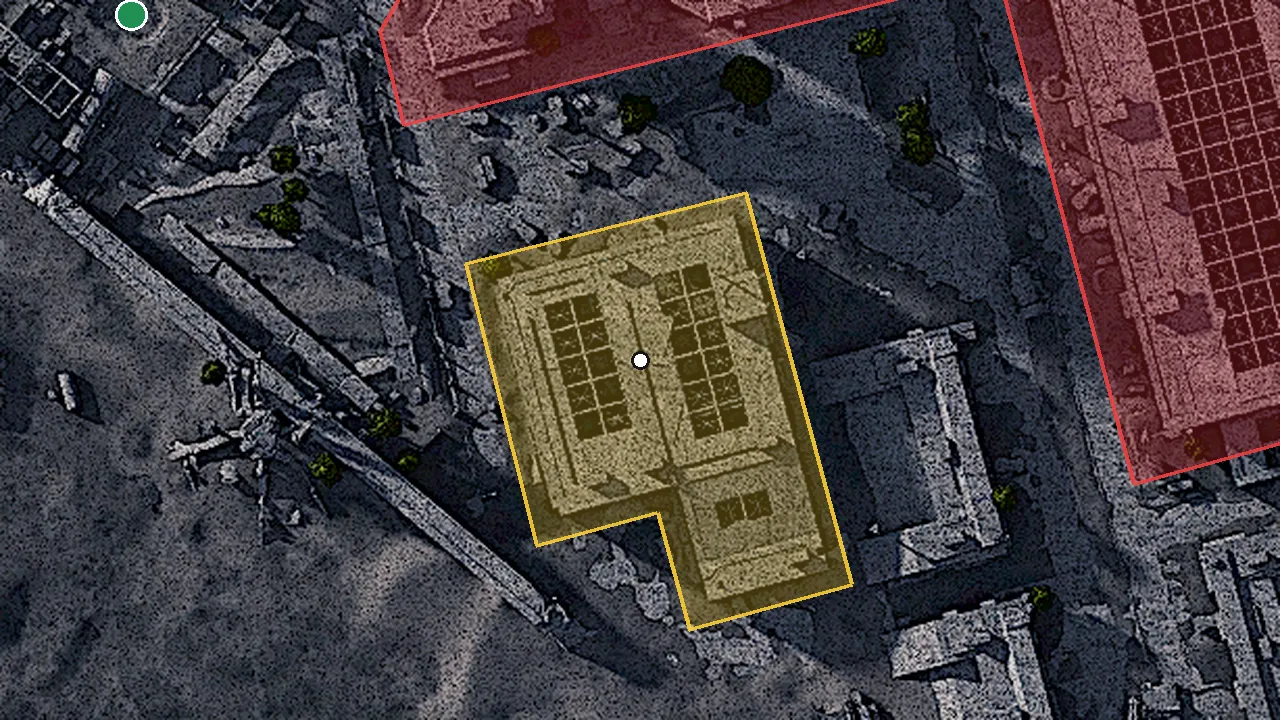 自動車整備室の場所（ゲームの地図）