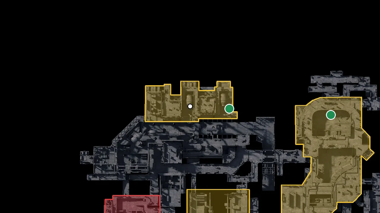 組み立て場のワークショップの場所（ゲームの地図）