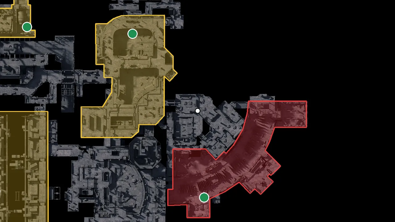 ビジネスセンターの場所（ゲームの地図）