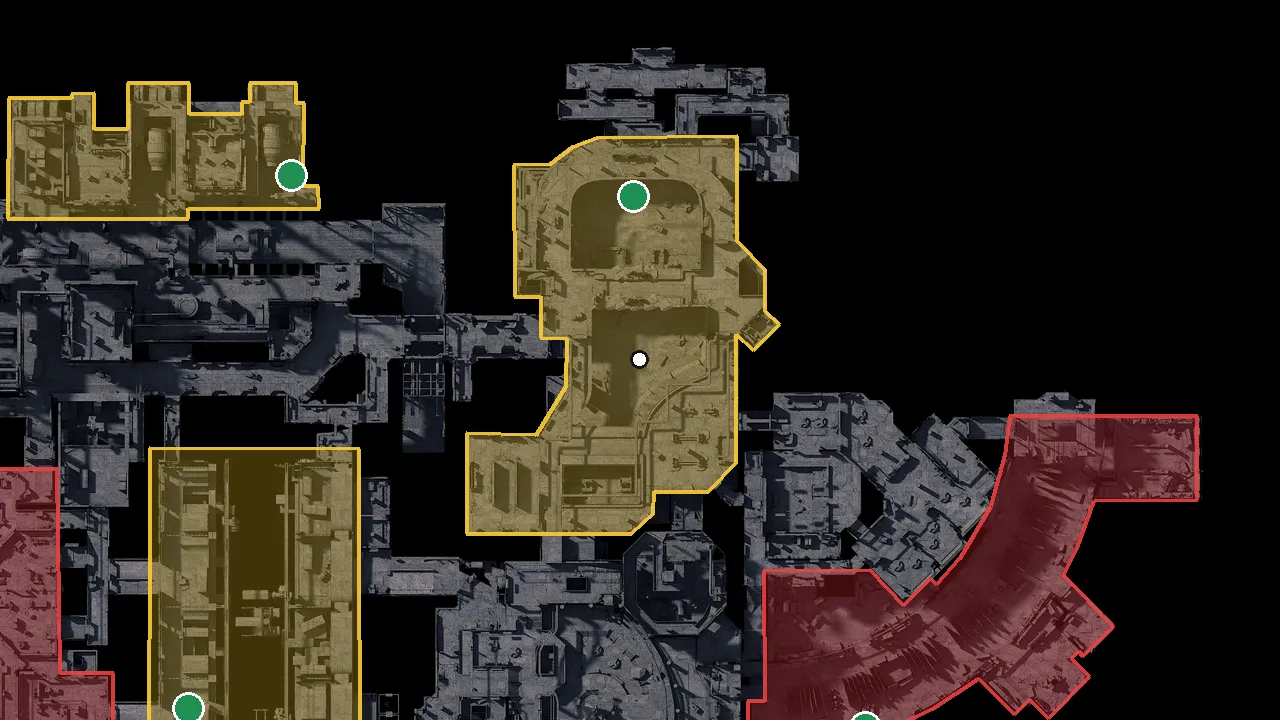 ロビーの場所（ゲームの地図）