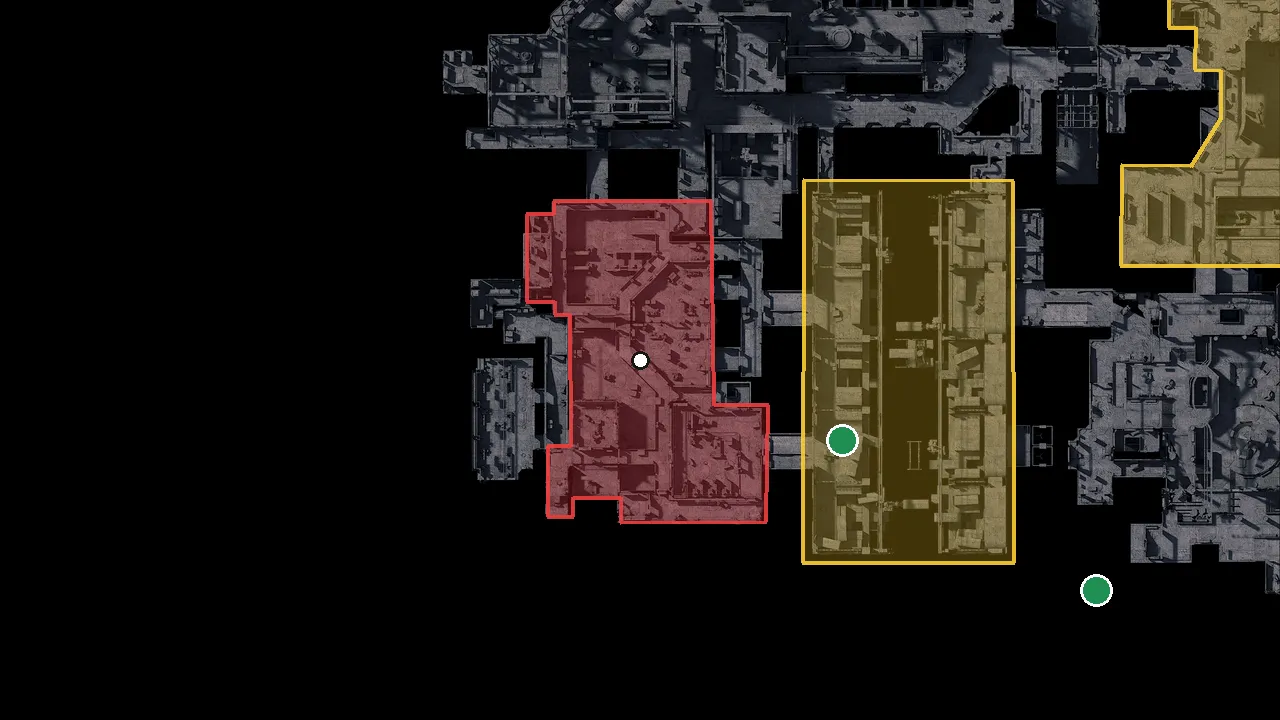 医療研究所の場所（ゲームの地図）