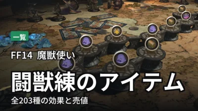 闘獣練 アイテム一覧のアイキャッチ