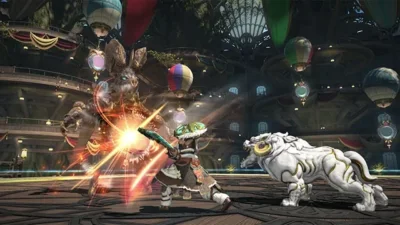 闘獣練の盤面と魔獣使いの公式ジョブガイドの画像