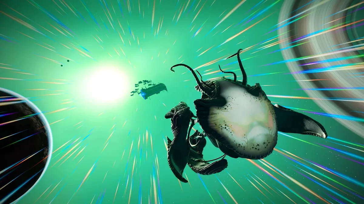 ワープ中の生ける宇宙船