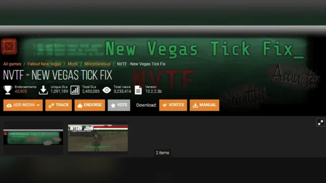 【Fallout: New Vegas】最新のNVTF – New Vegas Tick Fixがちょっと不安定