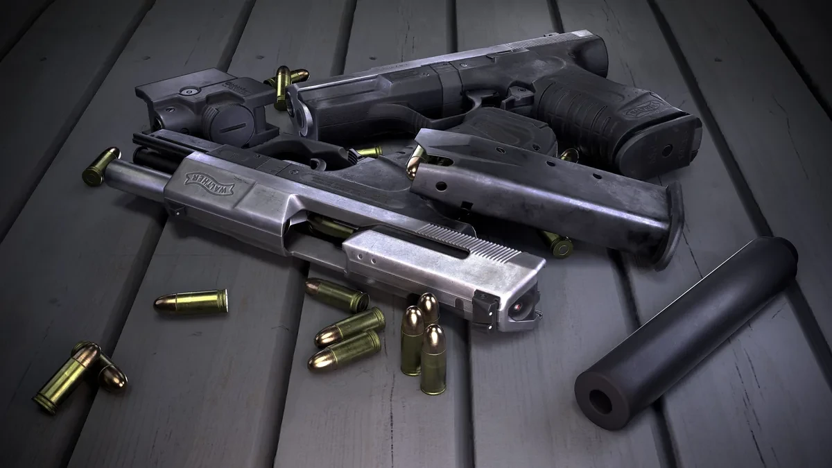 拳銃と弾のモデル