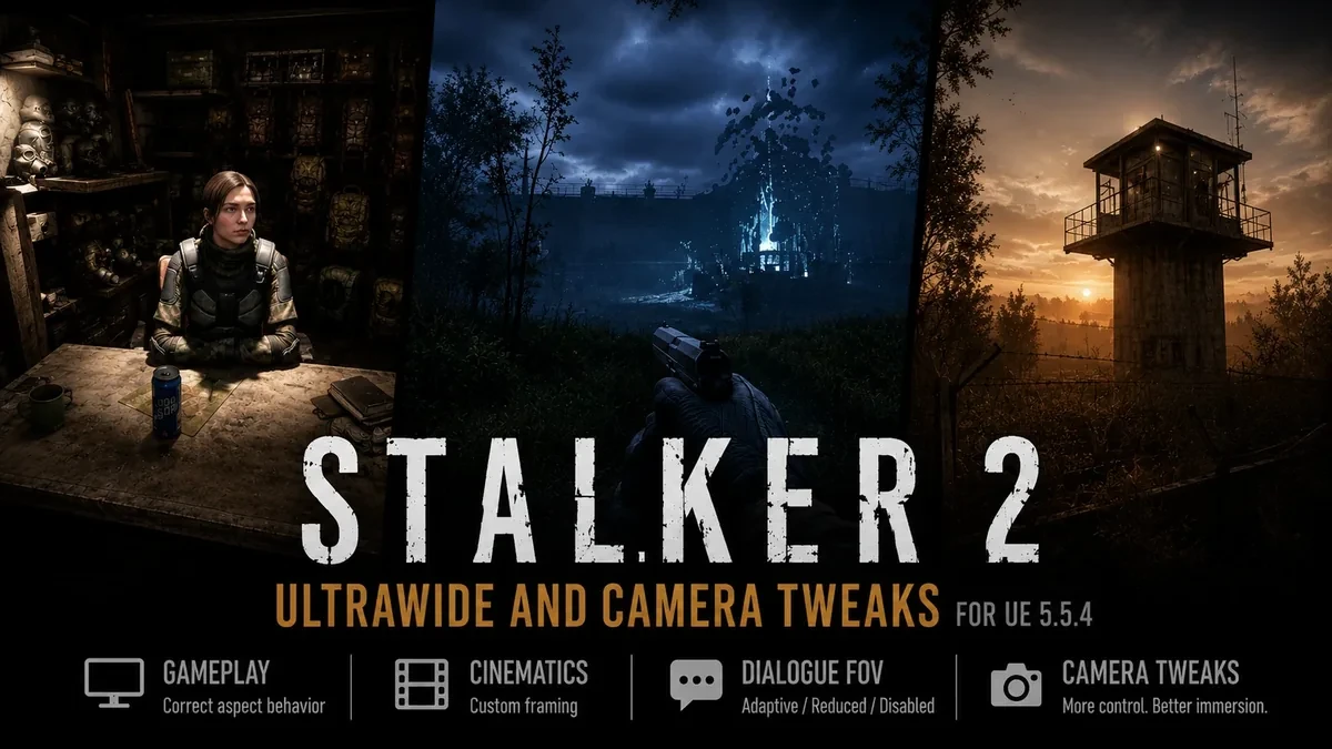 STALKER 2 Ultrawide and Camera Tweaks for UE 5.5.4のサムネイル