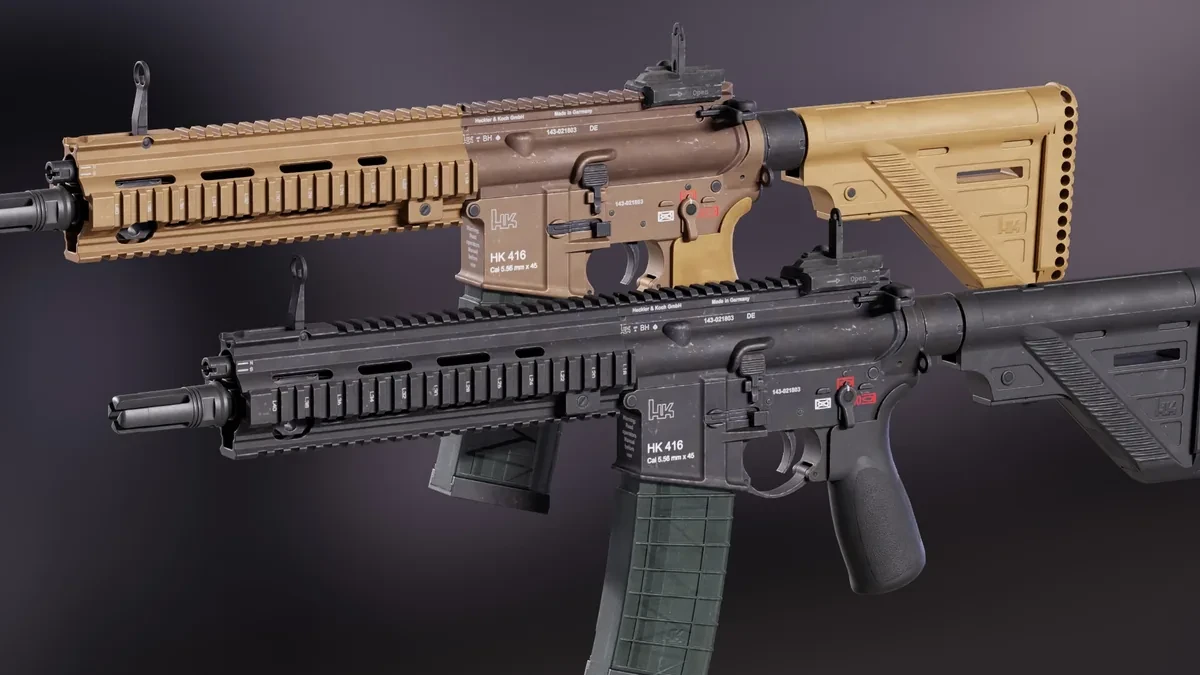 FDEと黒のHK416A5のモデル