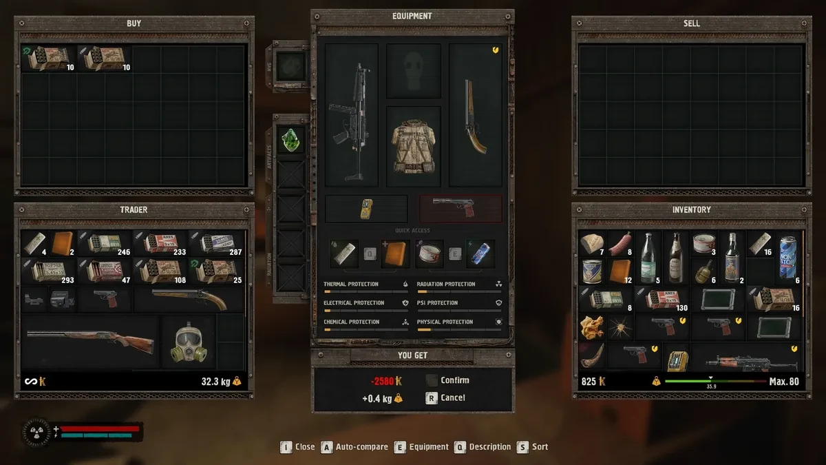 ShoCified UIの持ち物画面