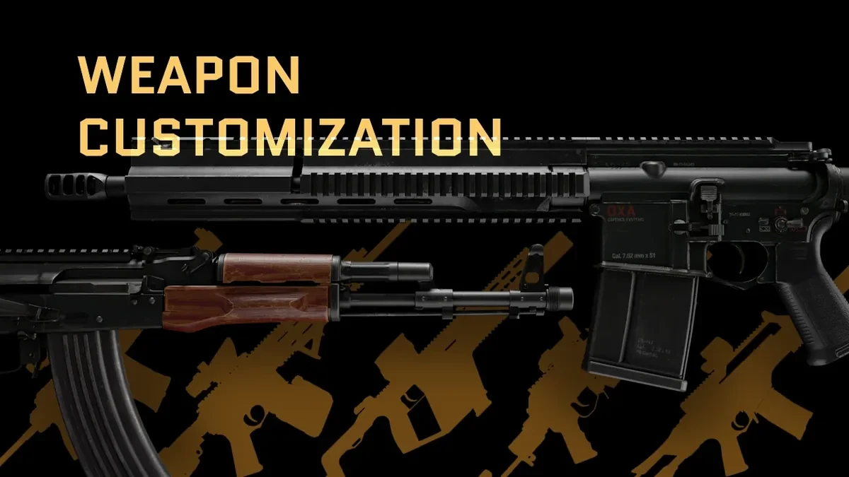 OXAの武器カスタマイズ。AKに付けられる部品
