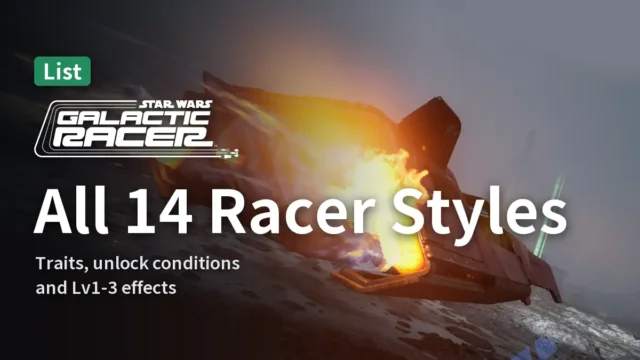 Star Wars: Galactic Racer - All 14 Racer Styles