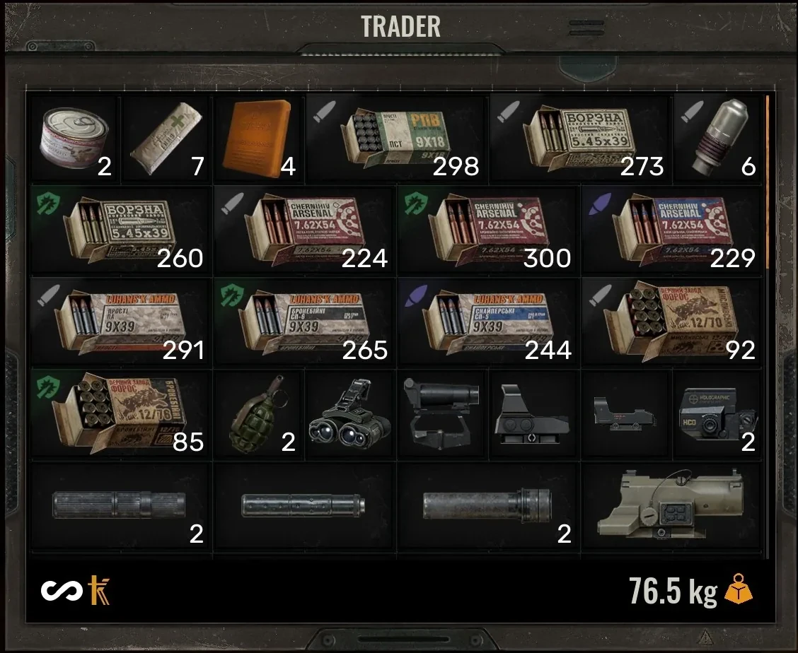 Acc's Trader Tweaks - Ammo-Attachments-Magazines-Armorのサムネイル