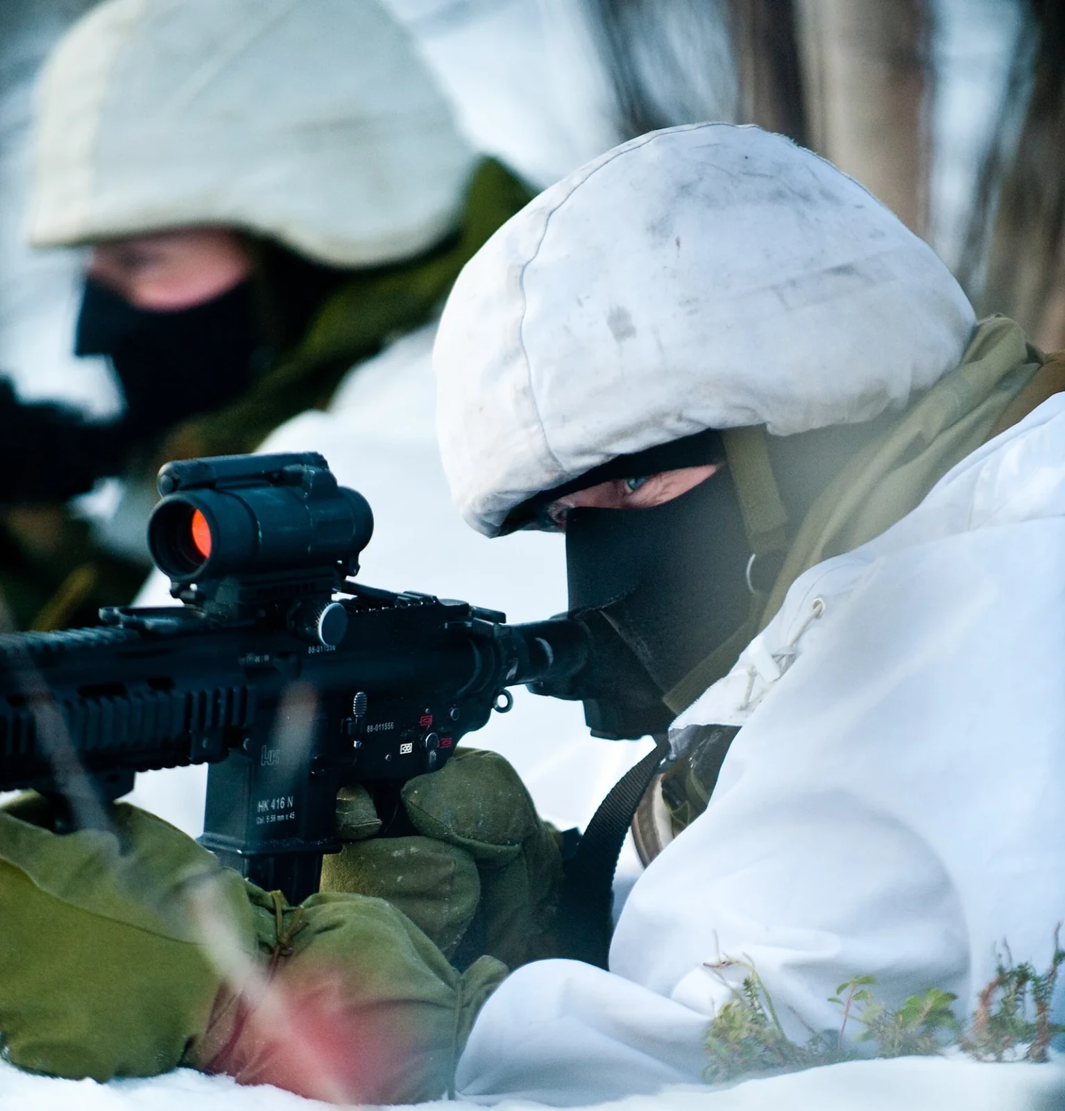 HK416を構えるノルウェー軍の兵士